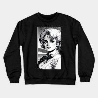 Captivating Portrait of a Beautiful Woman" Crewneck Sweatshirt